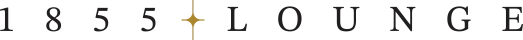 It shows the word “Lounge” with a 1855 prefix? The image features the text “1855 LOUNGE” with a gold starburst accent between 1855 and LOUNGE, ending with a period.